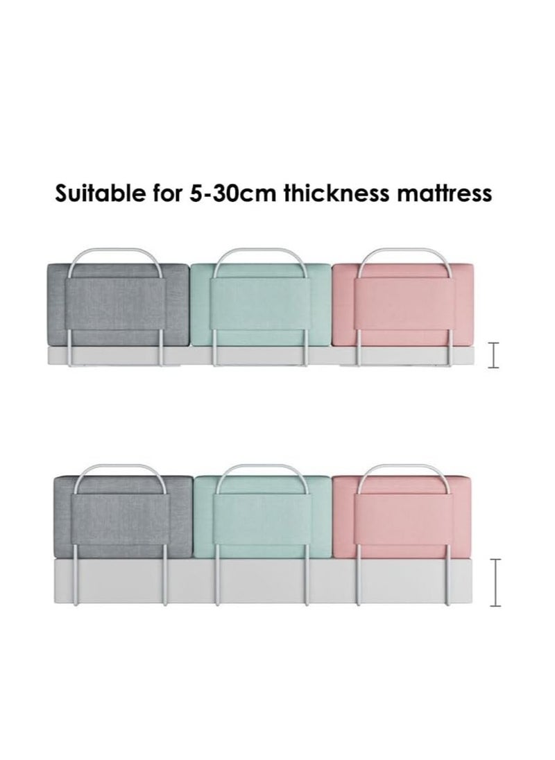 Bed Rail for Baby Infant, Soft Padded Cushion Guardrail for Crib, Kids Bed Rail Gaurd, Baby Bed Protector Safety Fence for Toddlers, Bed Bumper, Suitable for Different Thickness Mattress (1, Pink)