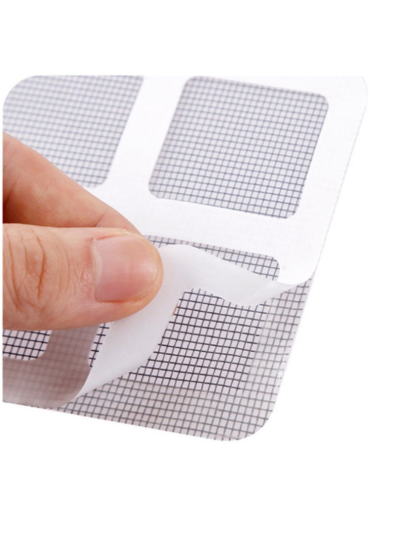 12 Pack Window and Door Screen Repair Kit Fiberglass Screen Repair Patches, Strong Adhesive Screen Repair Stickers Mesh Film Ideal for Fixing Small Holes and Tears, 4