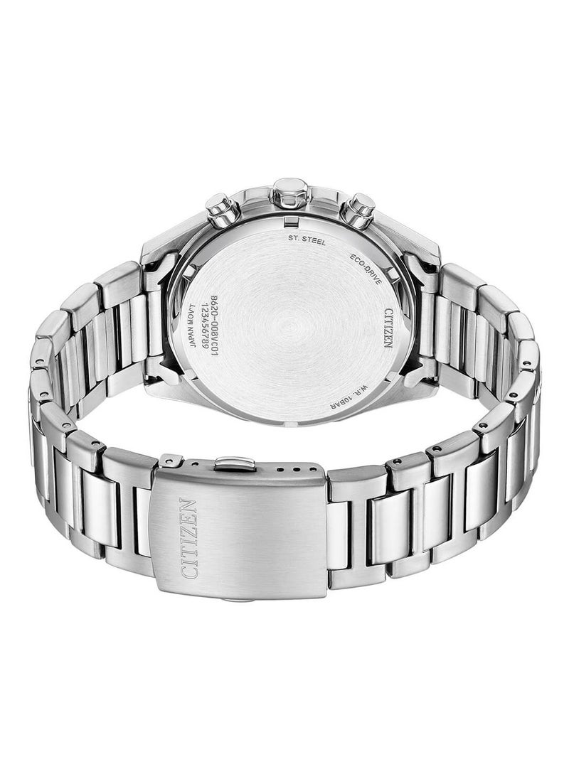 Eco-Drive Chronograph Blue Dial Stainless Steel Men's Watch CA4590-81L