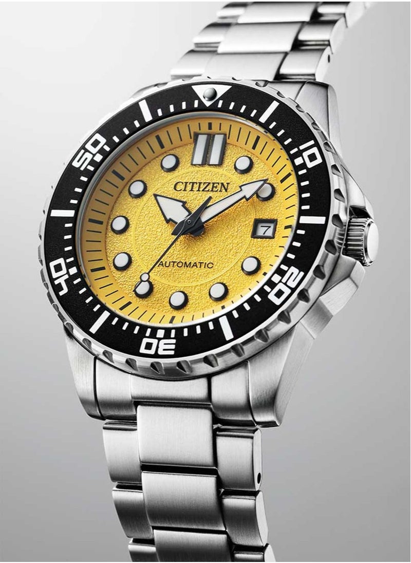 Citizen Men NJ0170-83Z Automatic Stainless Steel Watch 43mm Yellow