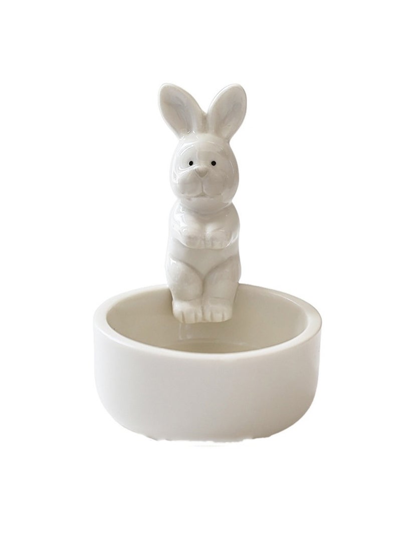 Beautiful Rabbit Candle Holder, Creative Candle Cup Ornaments, Suitable For All Kinds Of Candles, Suitable For Family Dining Table Home Decoration