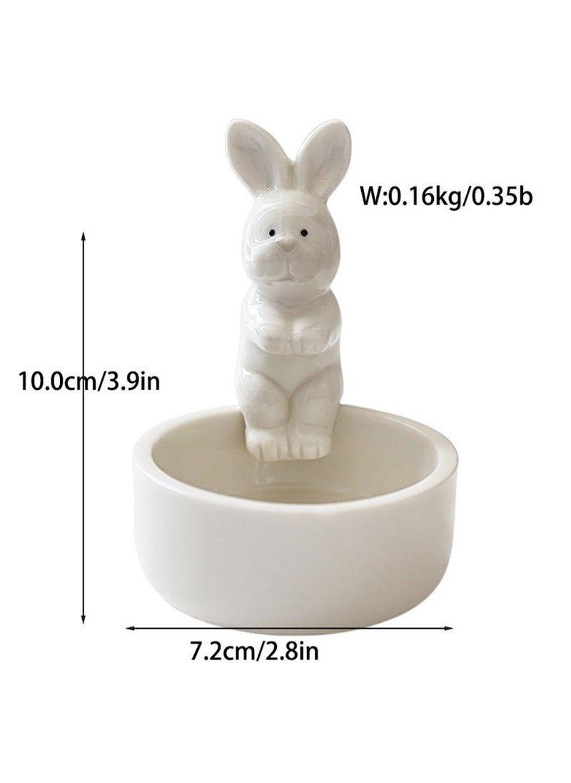 Beautiful Rabbit Candle Holder, Creative Candle Cup Ornaments, Suitable For All Kinds Of Candles, Suitable For Family Dining Table Home Decoration