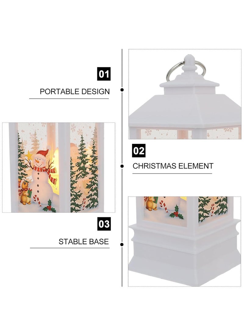 3pc Decorative Lamp Christmas Lantern Portable Christmas Lights Lantern Decoration Xmas Lantern