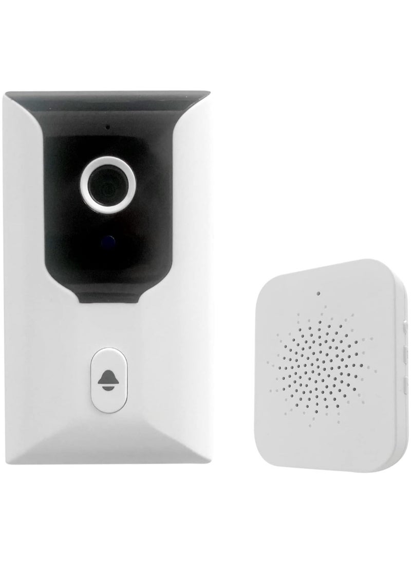 Smart Wireless Remote Video Doorbell Intelligent Visual Home Intercom HD Night Vision WiFi Rechargeable Security Doorbell with Two Way Call and Recording