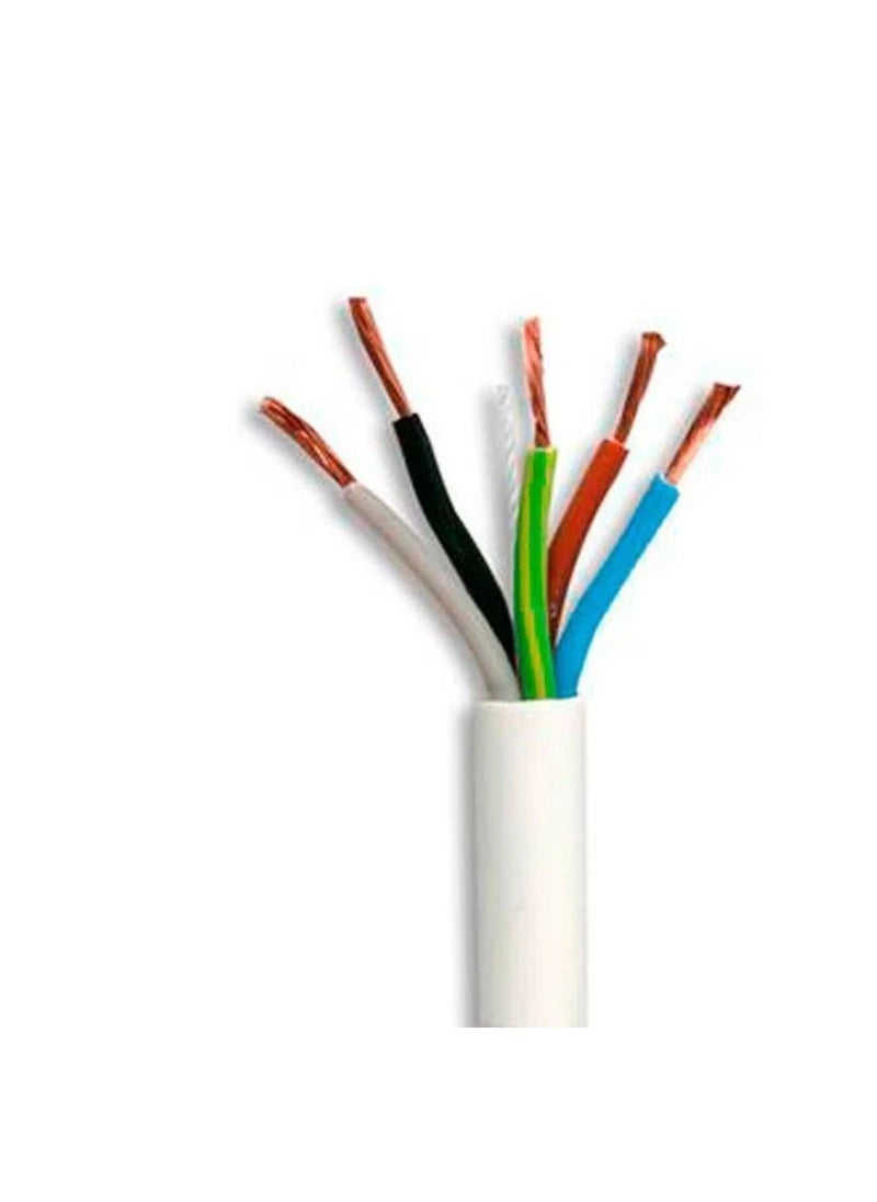 RR 4mm x 5Core Flexible Cable white