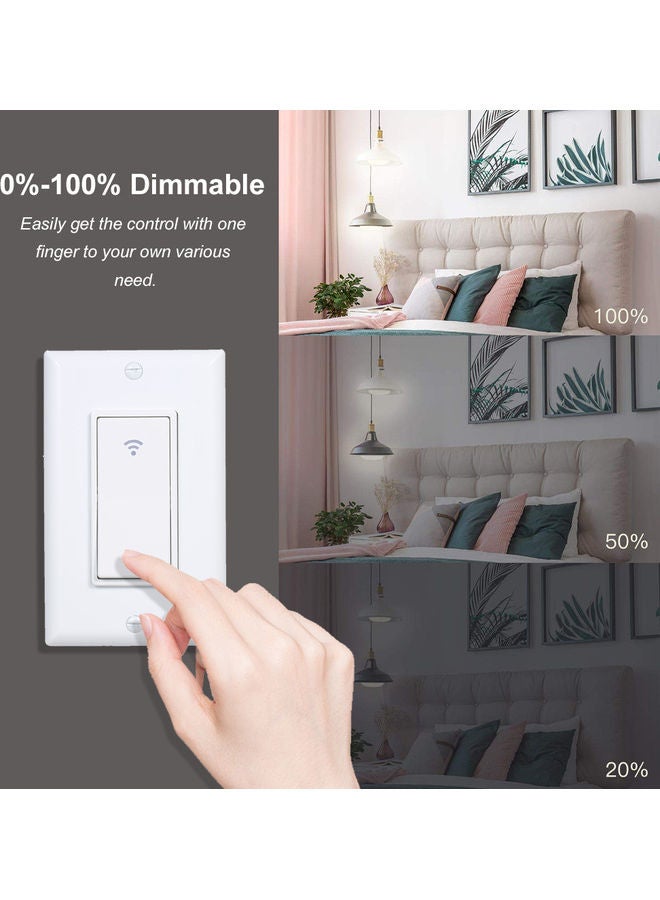 3 Way Smart Light Dimmer Switch White