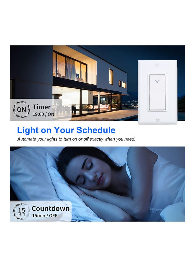 3 Way Smart Light Dimmer Switch White