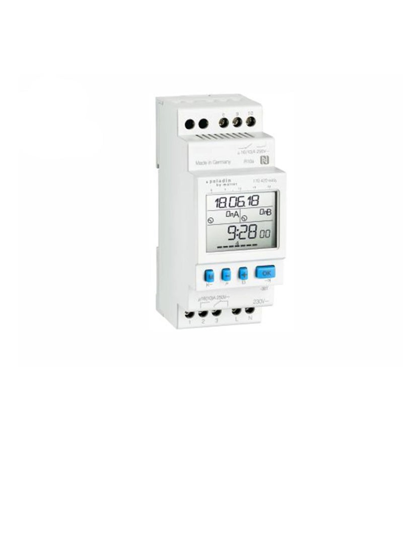 Weekly Programmable Timer Digital 230V Din Rail 170410 Hugo Muller