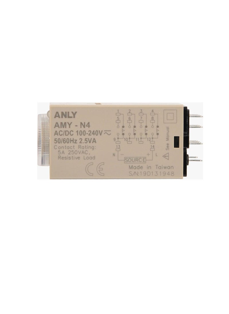 Multi Range Analogue Timer 14pin 5A - AMY-N4