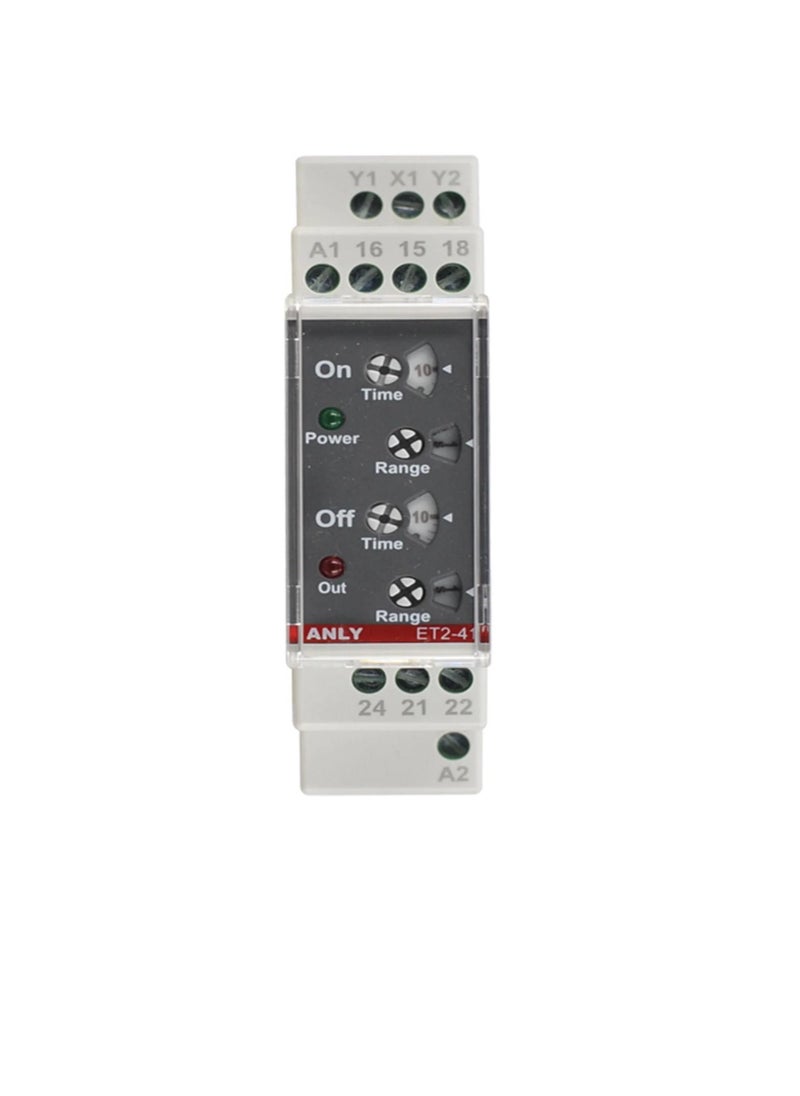 Analog Twin Timer AC/DC 24-240V ET2-41 Anly Electronics