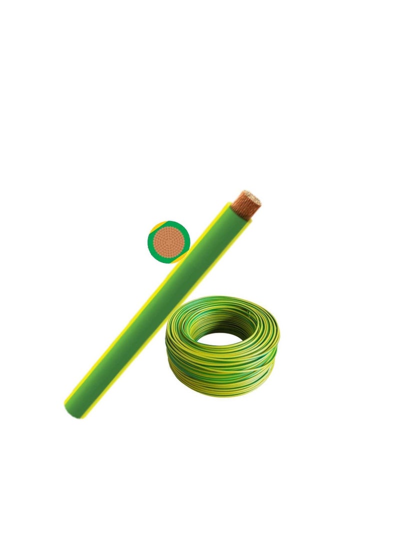 RR 6.0mm Single Core Wire-100 Yards-Yellow/Green