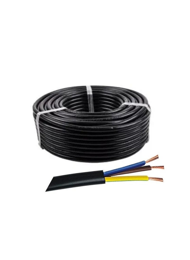 RR 2.5mm X 3Core Flexible Cable 100 Yard - Black