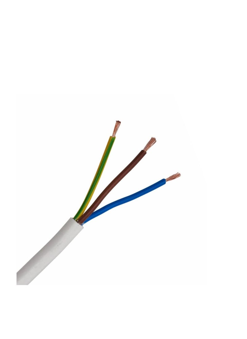 RR 10Mmx3Core Flexible Cable White