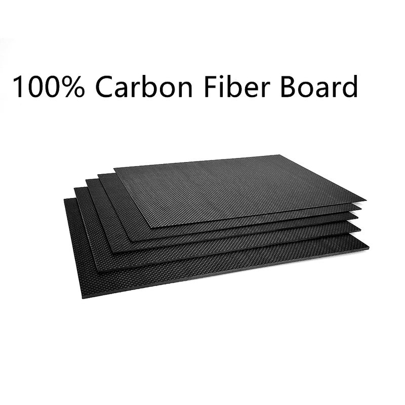 Carbon Fiber Plate Panel Sheet Black 30 x 3 x 20cm