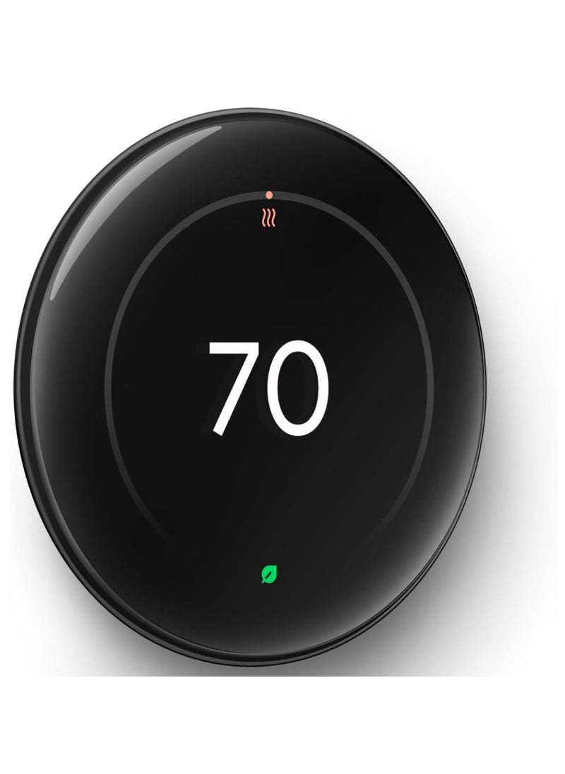 Google Nest Learning Thermostat (4th Gen) with Nest Temperature Sensor (2nd Gen) - Polished Obsidian