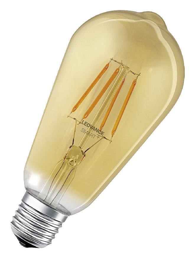 Ledvance Led Lamp, Base: E27, Warm White, 2500 K, 5.50 W, Replacement For 45 W Incandescent Bulb, Smart+ Filament Edison Dimmable Energy Efficiency Class White