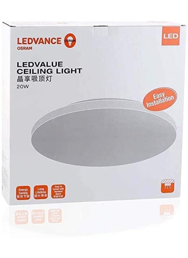 LEDvance LEDvalue Ceiling Gen4 20W/865 100-240V LED Luminaire, White