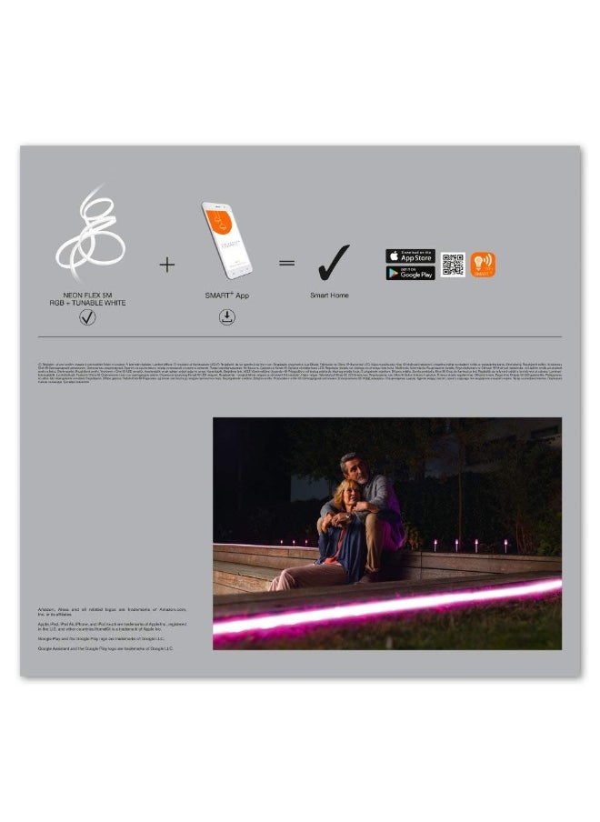 LEDvance Smart LED Ambiance Lightstrip With Wifi Technology For Outside (With Eu-Plug), 5 Meter, Ip44, Flexible And Bendable, Light Color Changeable(2700-6500K),Rgb Colors Changeable,Ip44, Smart+ Bt