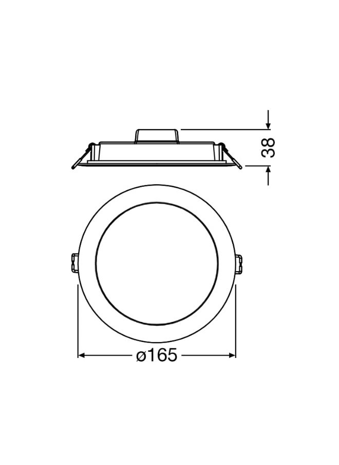 LEDvance LED Ceiling Downlight Recessed Round 16W 3000K Warm White - 6 Inch