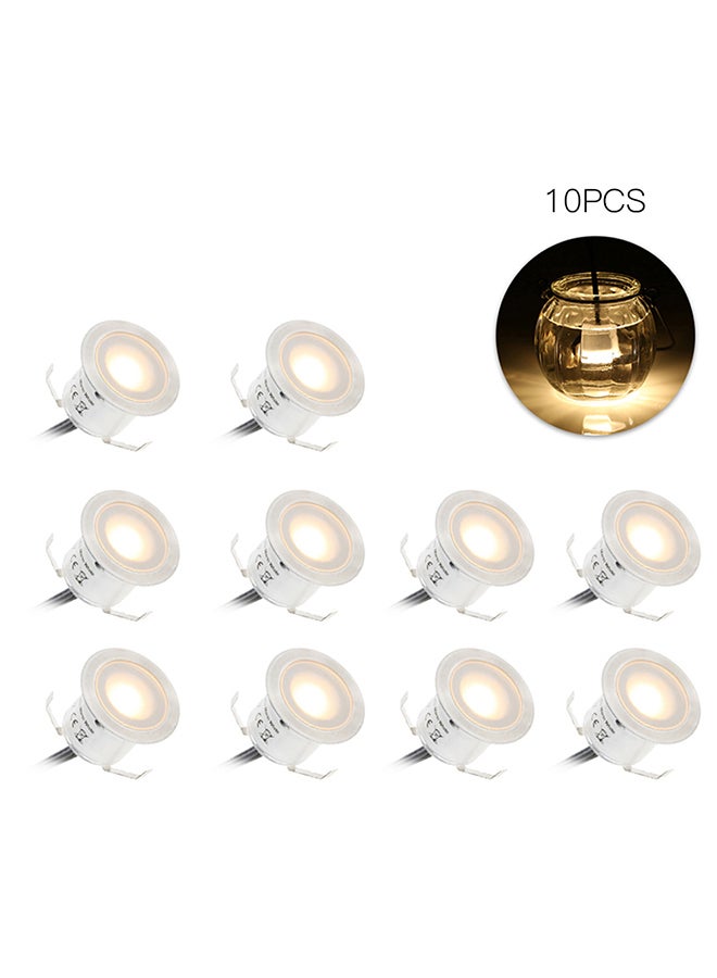 10-Piece Underground LED Deck Lights Multicolour 0.678kg