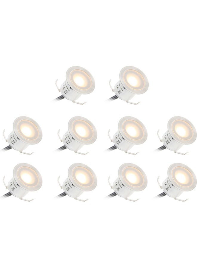 10-Piece  LED Deck Light Yellow