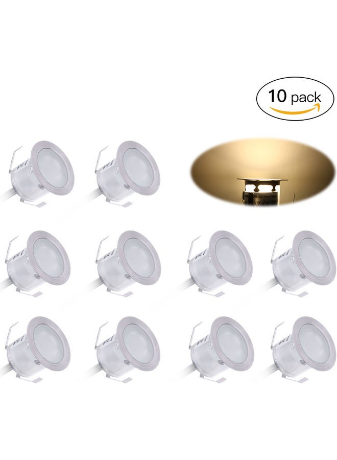 10-Piece  LED Deck Light Yellow