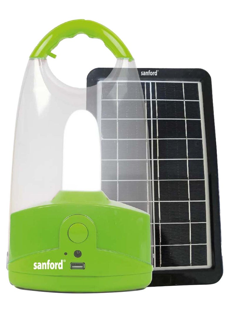 Rechargeable Emergency Lantern 2-in-1 Combo With Solar panel, Power bank function & 15W High Bright SMD LED Green