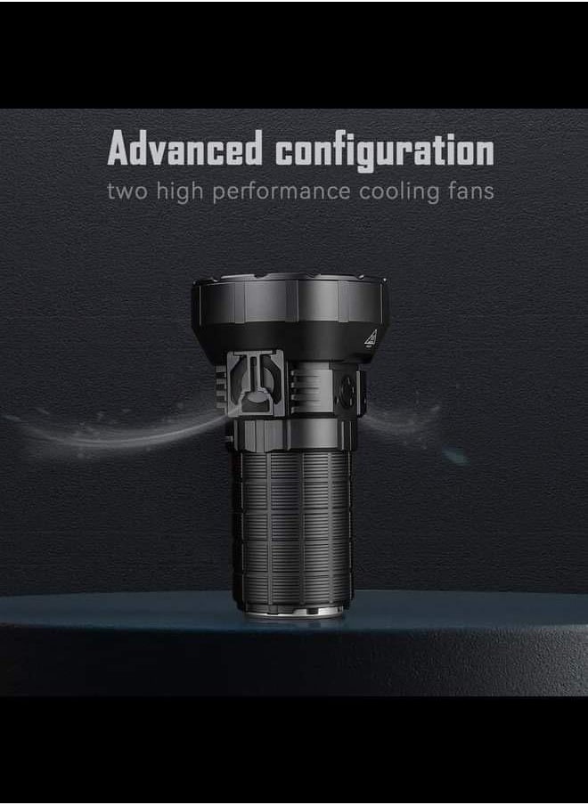 Rechargeable Flashlight 50000 Lumens, Super Bright Flashlights with Cree XHP 70.2 LEDs Long Beam Distance 1586 Meters, Tactical Torch for Camping and Hiking