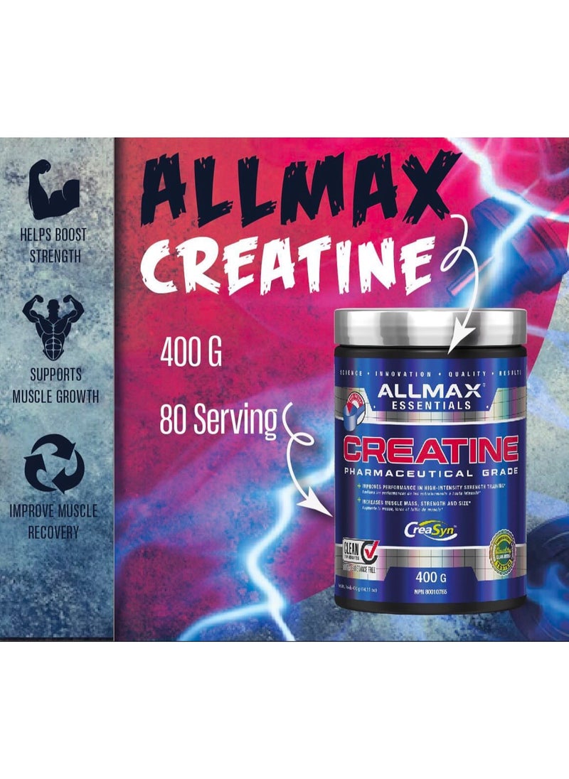 Creatine Monohydrate Powder 400g Unflavored