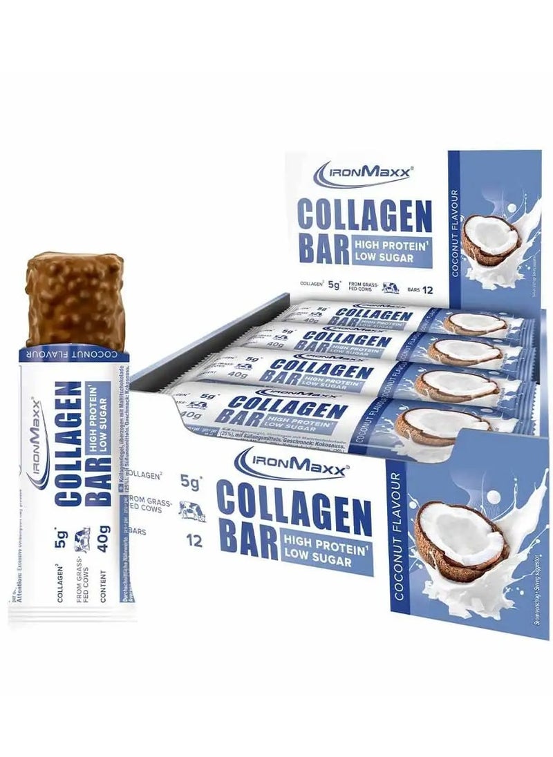 IronMaxx, Collagen Bar, Coconut , 40g Pack of 12