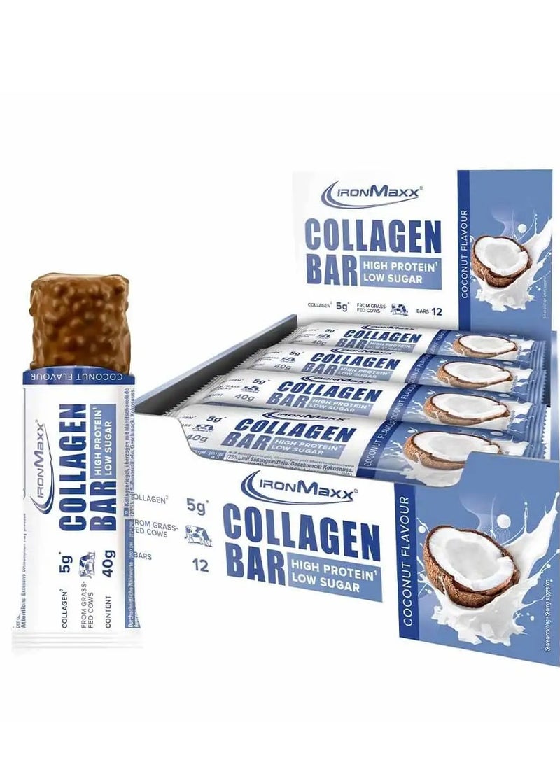 IronMaxx, Collagen Bar, Coconut , 40g Pack of 12