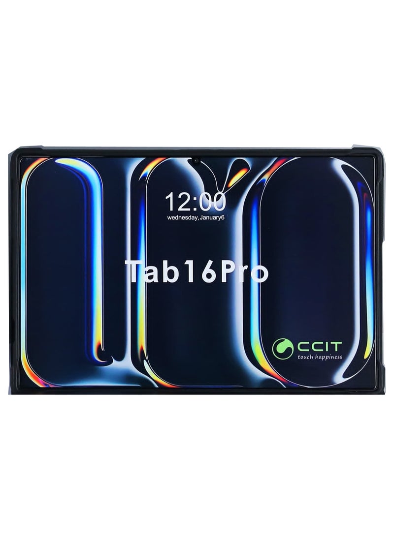 CCIT Tab 16 Pro 10.1 Inch Android Tablet 16GB RAM 1TB ROM 10000 mAh Battery with Keyboard and Accessories Gold