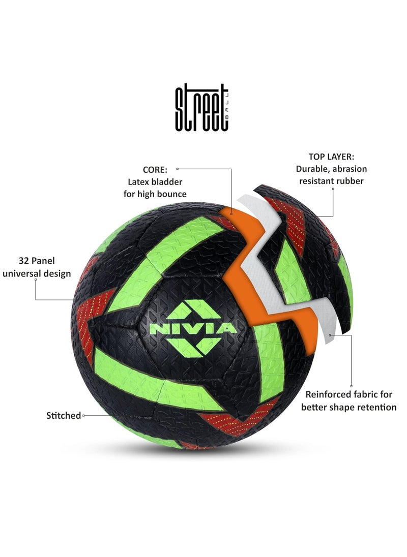 Street Football (Size 5 | Machine Stitched | 32 Panel | Hobby Playing Ball | Soccer Ball