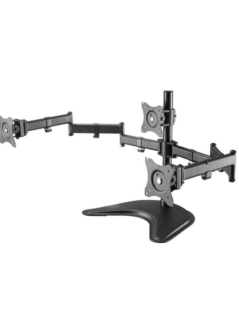 Triple Articulating Monitor Arm with Freestanding Tabletop Desk Mount - Stand (Adjustable Arm) for 3 LCD Screens 13