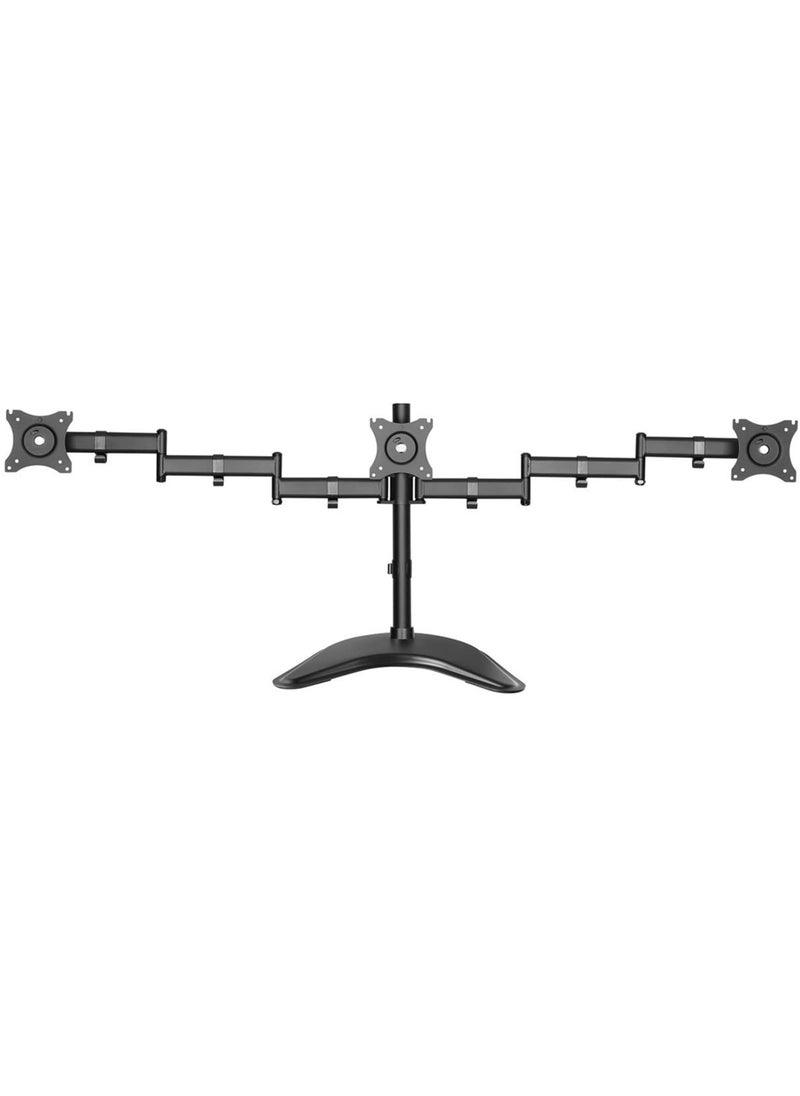 Triple Articulating Monitor Arm with Freestanding Tabletop Desk Mount - Stand (Adjustable Arm) for 3 LCD Screens 13