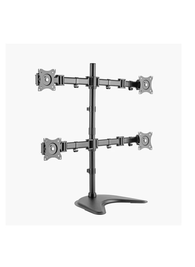 FOUR MONITOR TABLE STAND