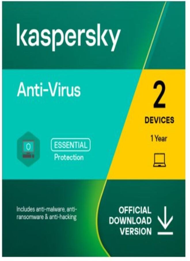 Kaspersky ANTI-VIRUS  2 USERS - 1 YEAR