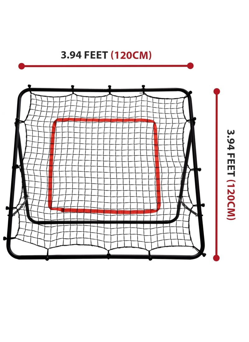 Football Bouncer Football Kickback Rebounder Adjustable Angles Training Equipment, Removable Football Goal