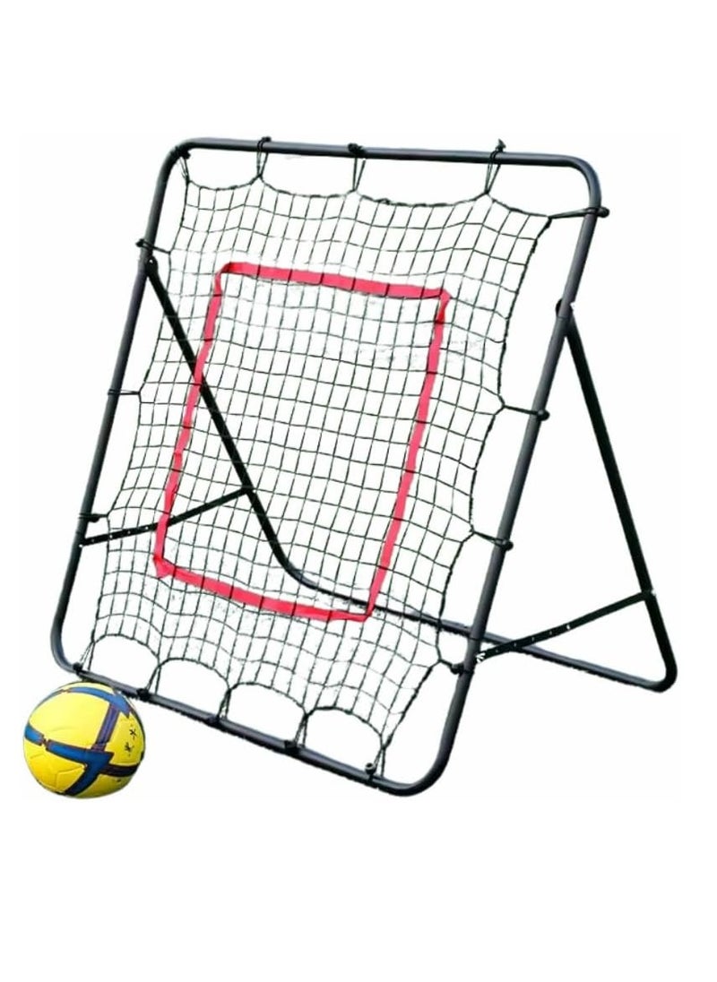 Football Bouncer Football Kickback Rebounder Adjustable Angles Training Equipment, Removable Football Goal