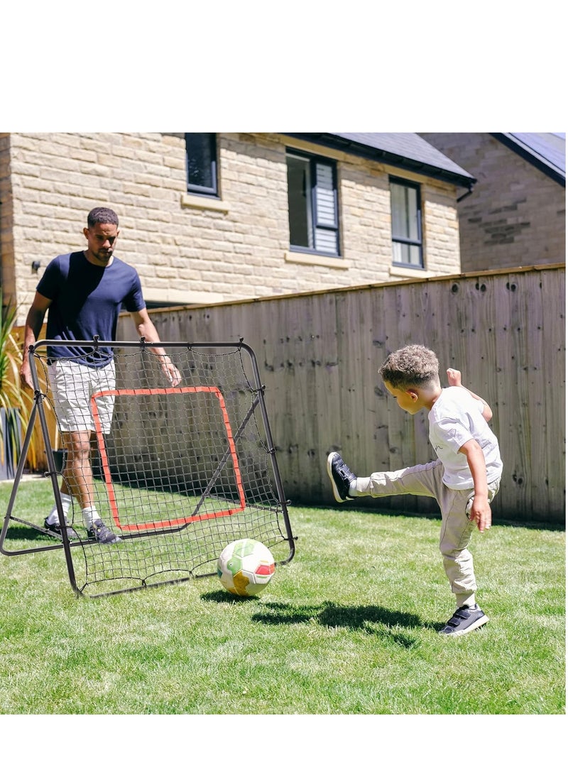 Football Bouncer Football Kickback Rebounder Adjustable Angles Training Equipment, Removable Football Goal