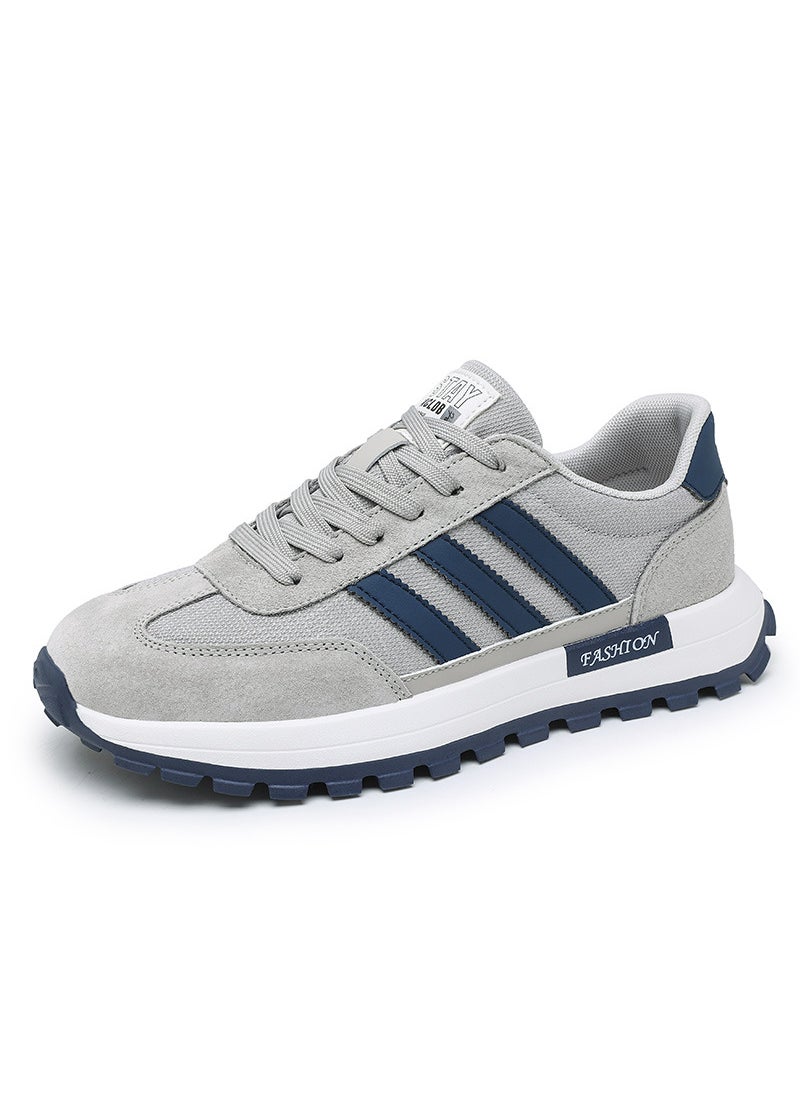 Putian Agan Mens Fashion Retro Dad Sneakers Gray and blue
