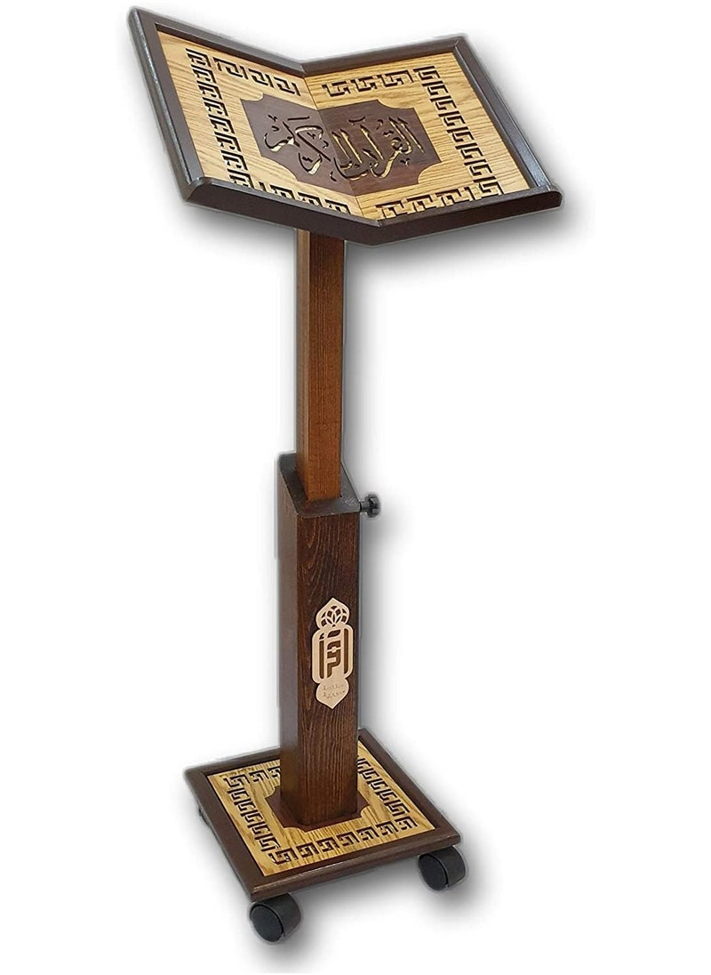 High quality laser engraved wooden Turkish Quran holder  .  LARGE SIZE model 005