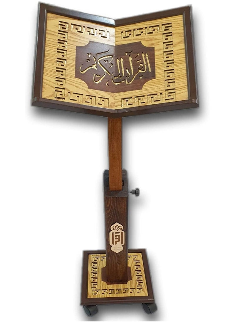 High quality laser engraved wooden Turkish Quran holder  .  LARGE SIZE model 005