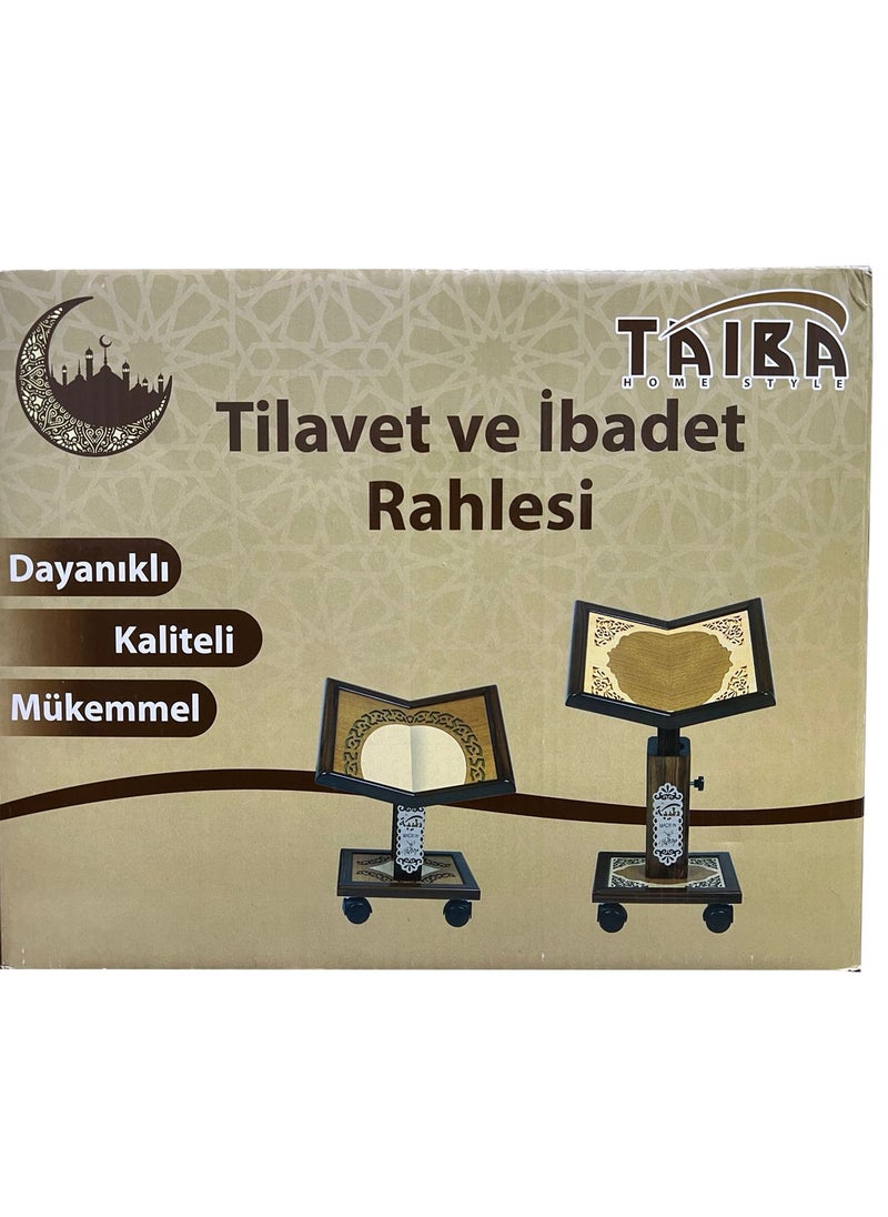 High quality laser engraved wooden Turkish Quran holder  .  LARGE SIZE model 005