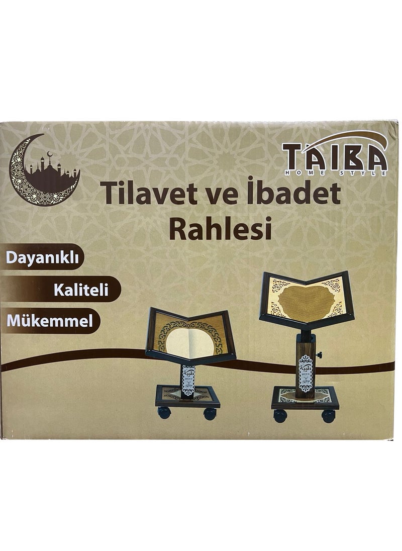 High quality laser engraved wooden Turkish Quran holder  .  Small SIZE model 006