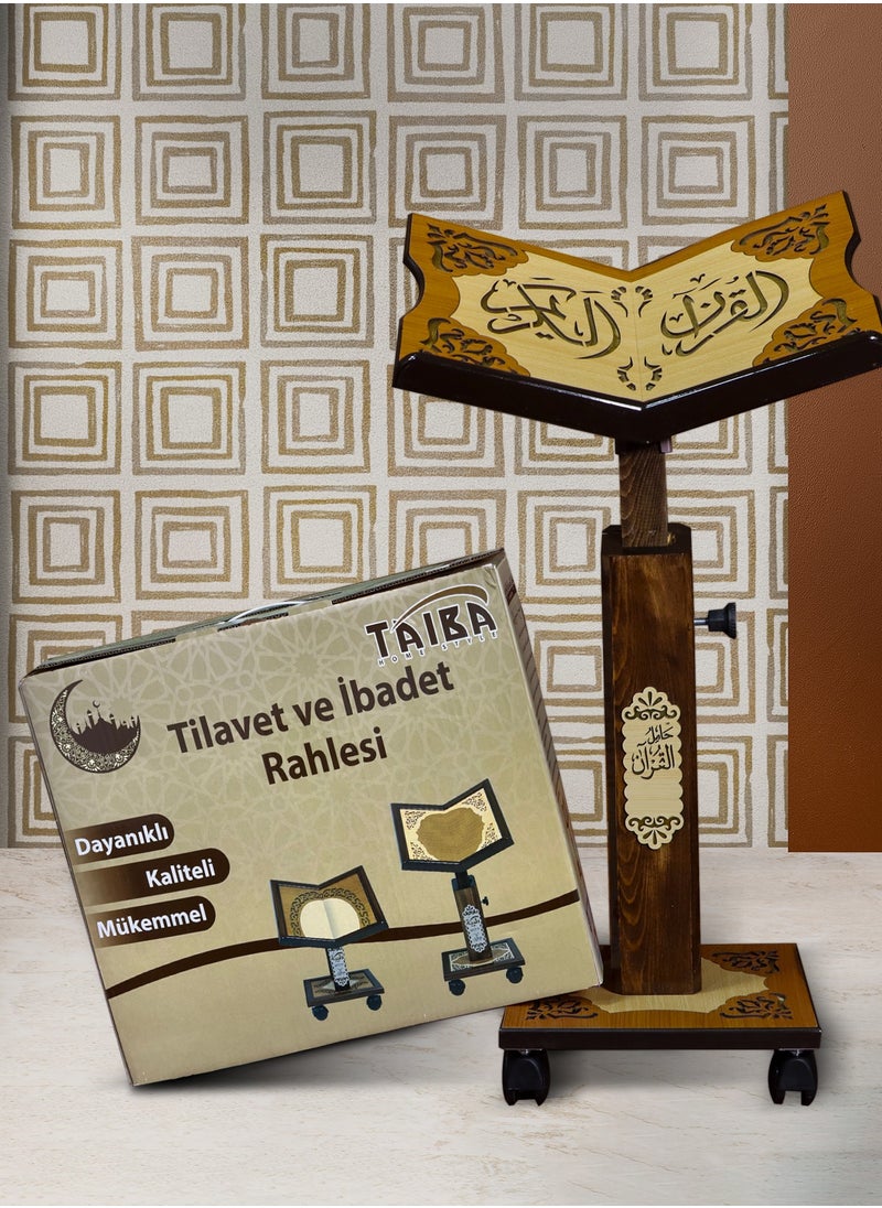 High quality laser engraved wooden Turkish Quran holder  .  Large SIZE model 013