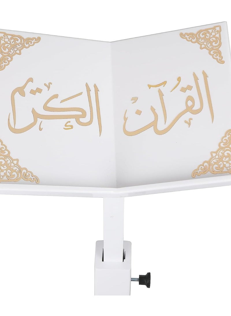 Holy Quran Holder with Golden Acrylic Decoration Height 110 cm White