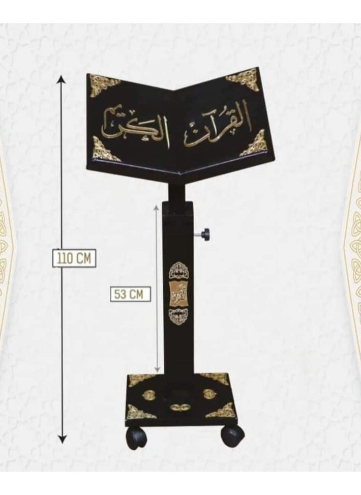 Turkish Quran holder decorated with black golden acrylic engravings