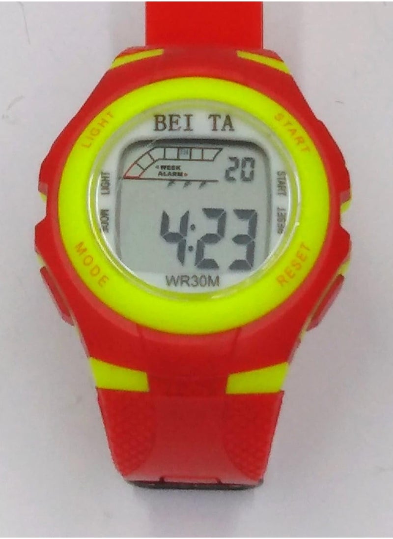 Colourful Digital  Children Wristwatches, Set of 10, Assorted Colours