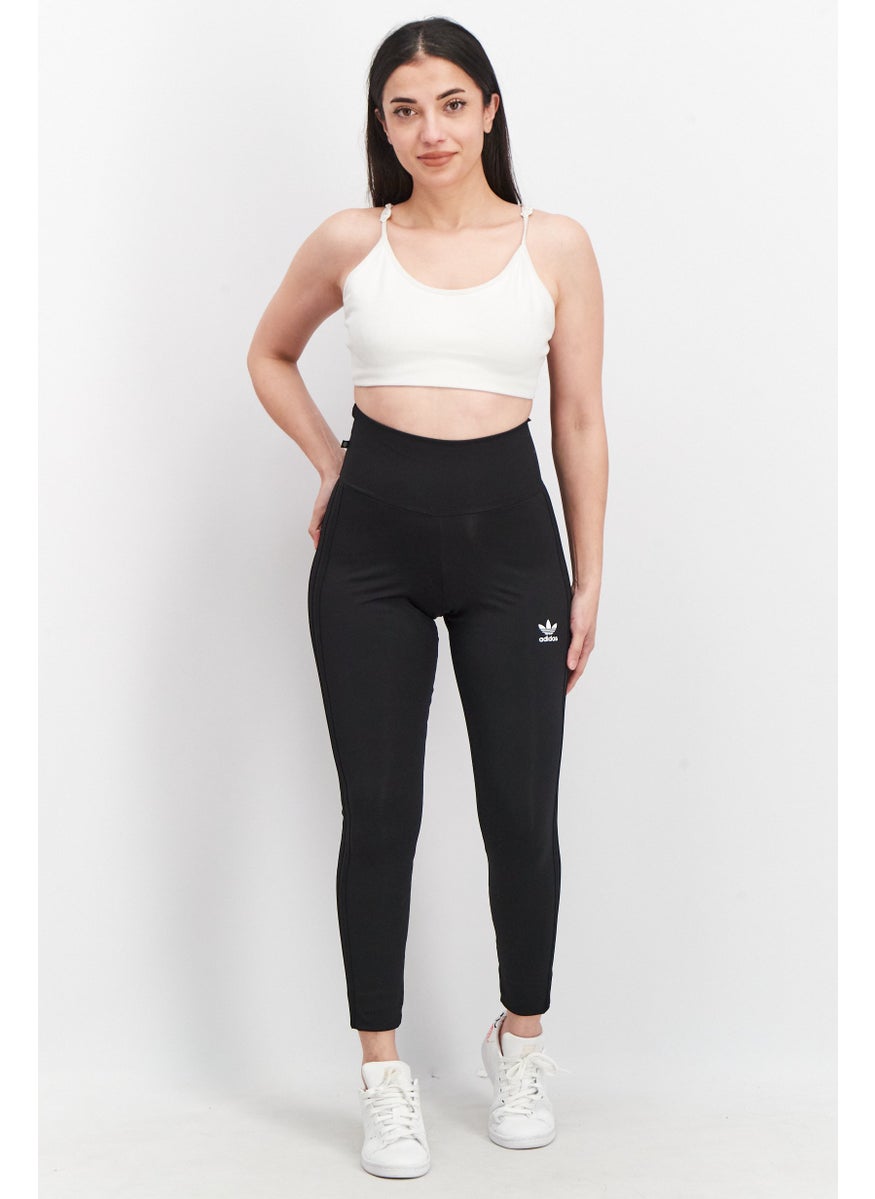 Women Sportswear Fit Brand Logo Training Leggings, Black